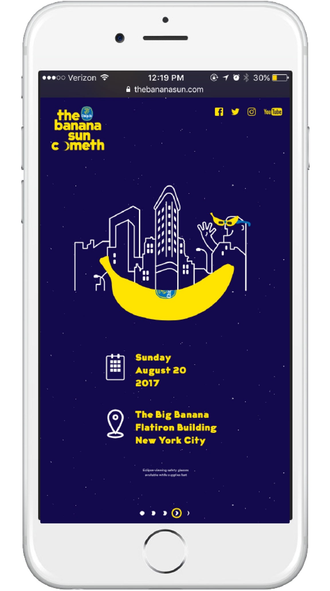 original thebananasun.com mobile website