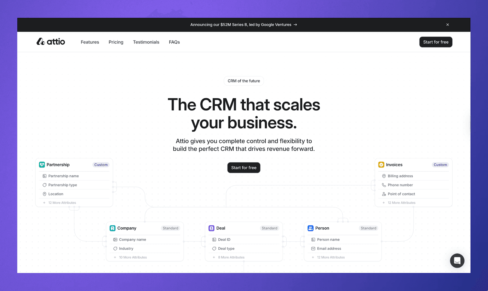 Attio Homepage