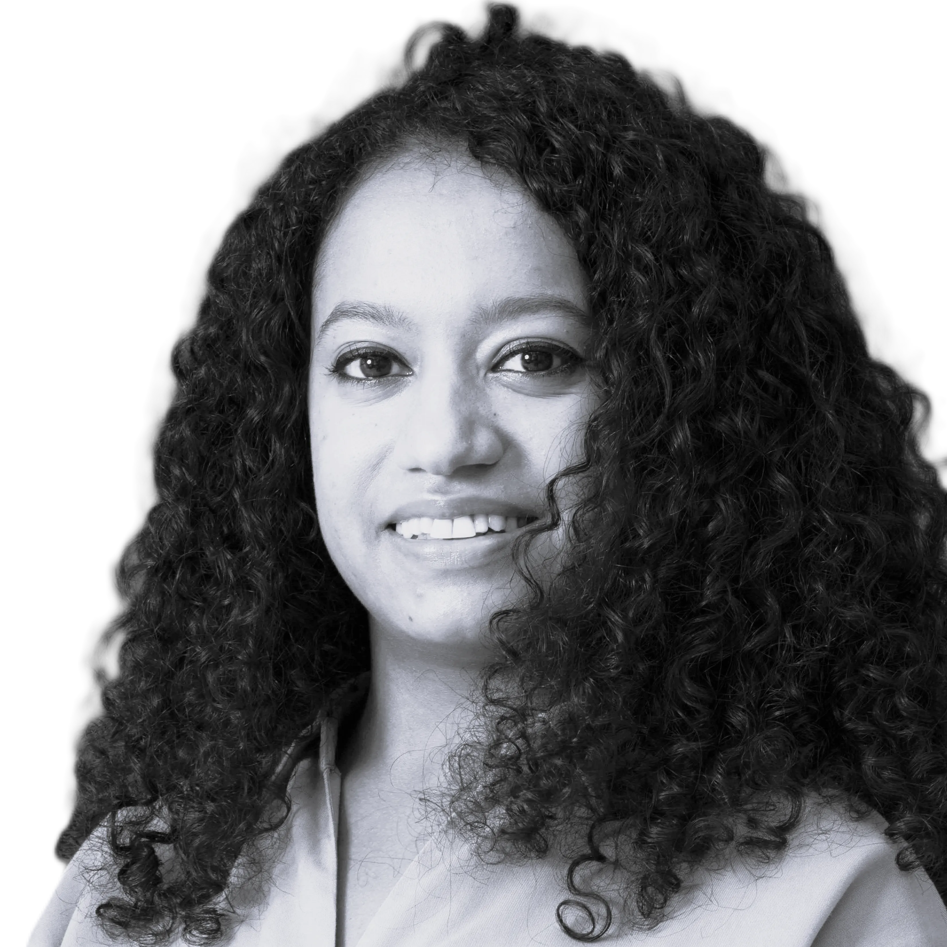Black and white profile picture of Natasha Chaudhary who is a Associate Partner at KanataQ