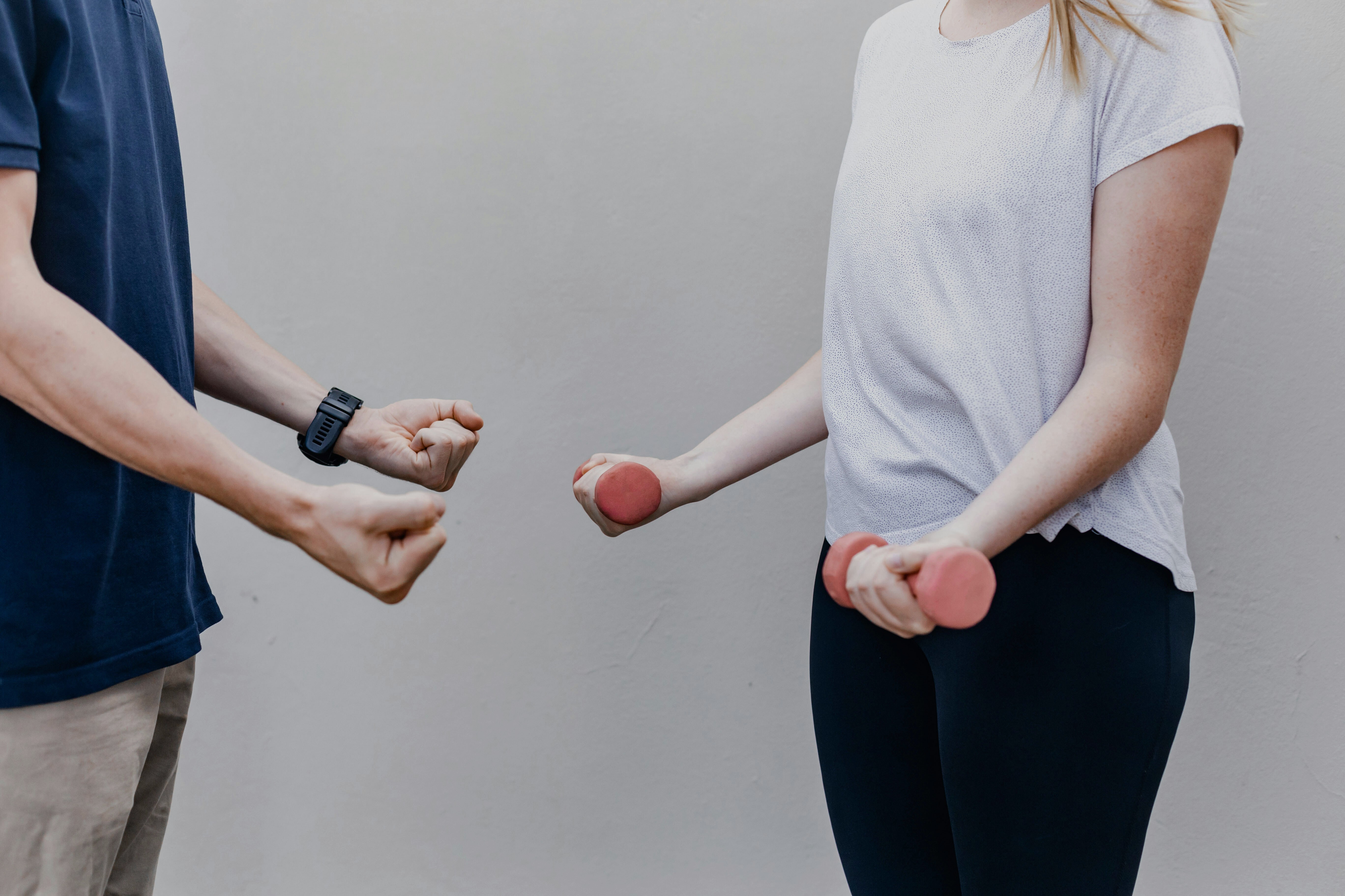 Patient performing guided exercises at home during physiotherapy session