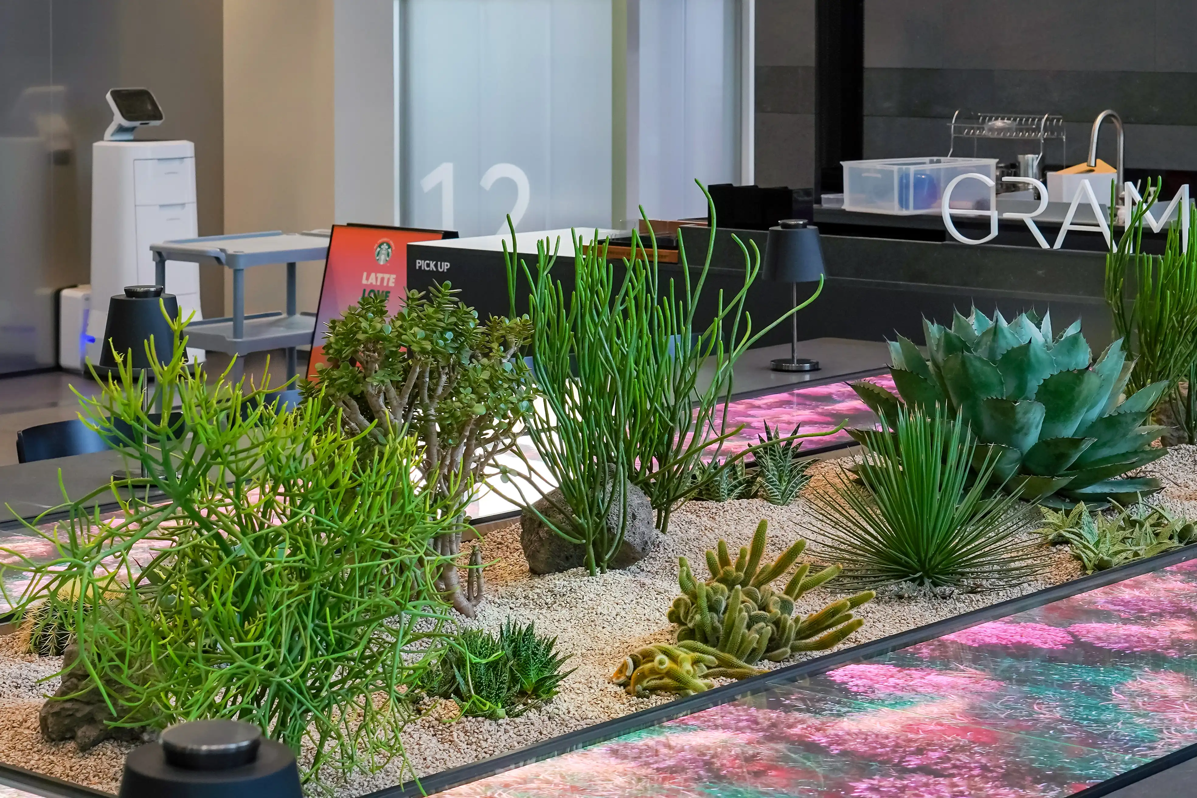 스타벅스 K지점의 실내조경