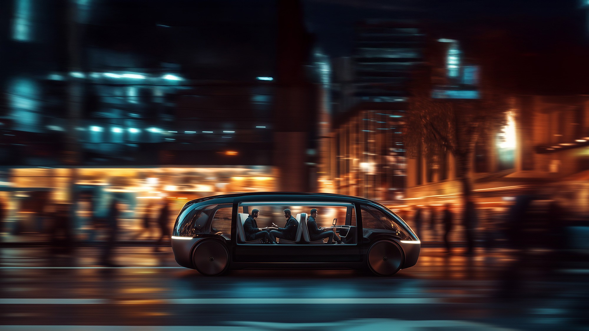 Robotaxi carrying passengers