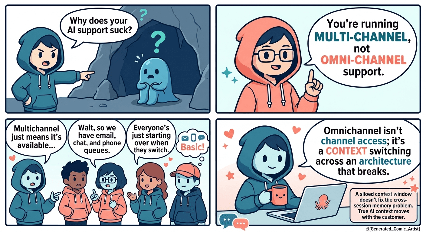 Why siloed channels produce bad AI customer support agents