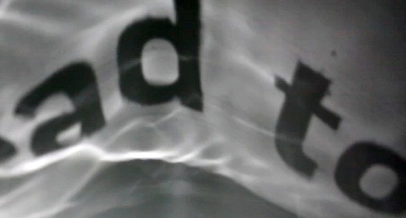 water reflection on type