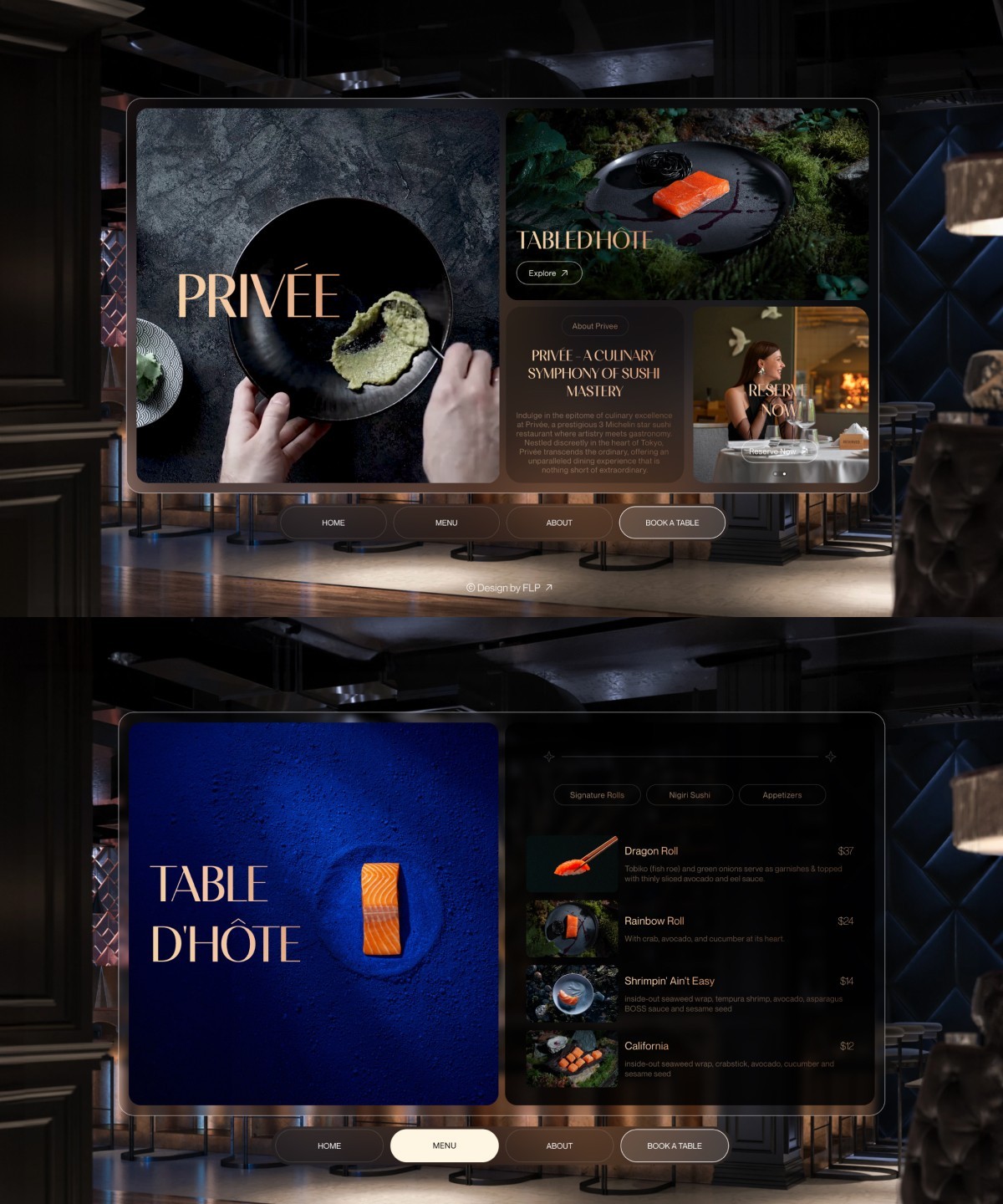 PRIVÉE — 作品集网站设计灵感