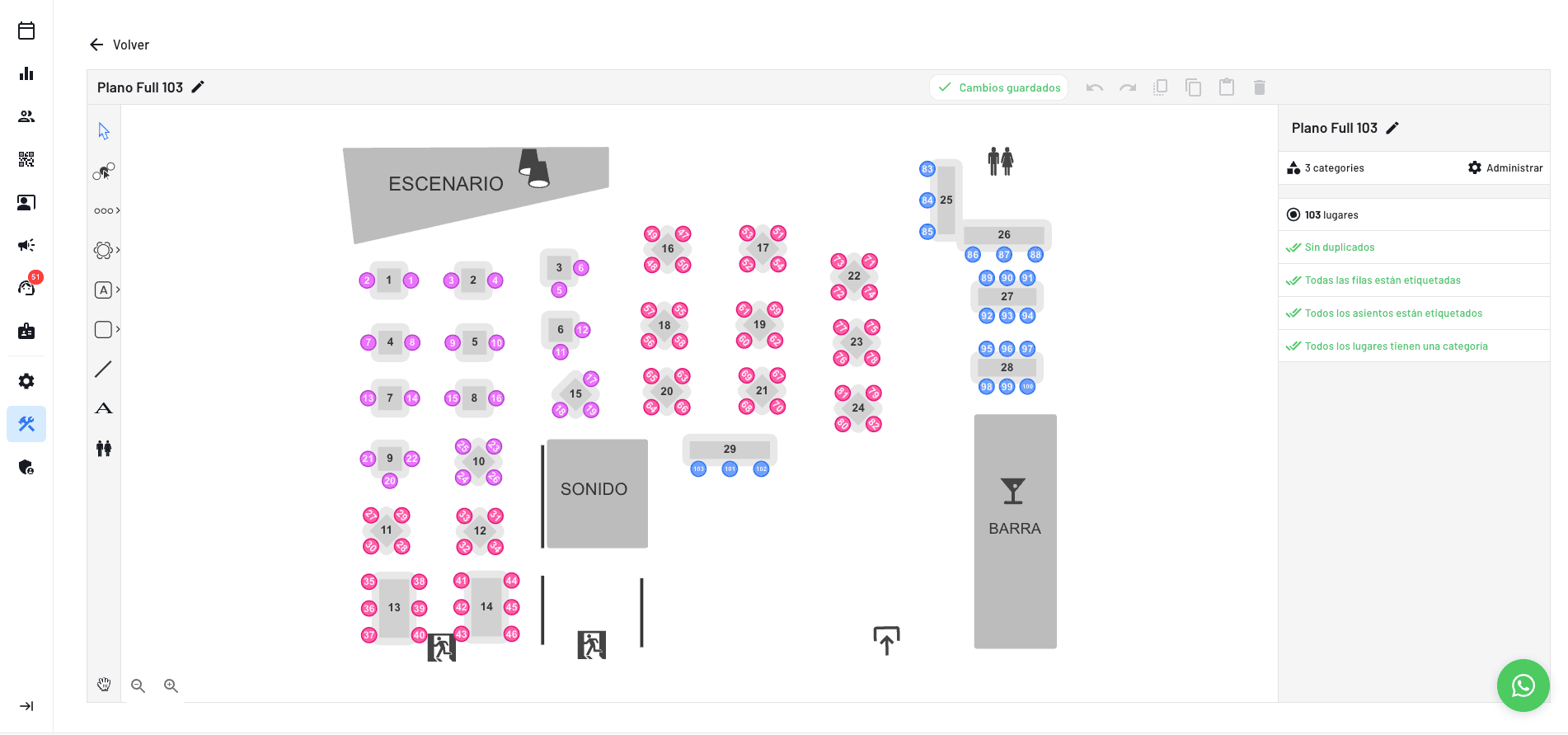 mapa interactivo para venta de mesas