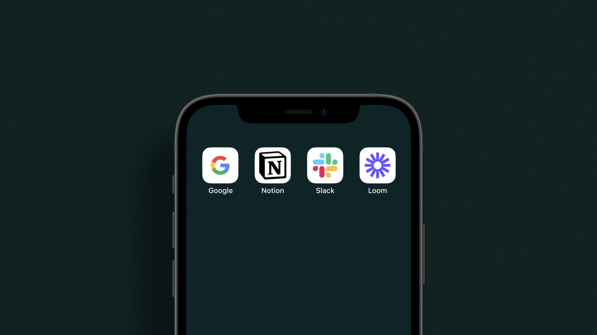 iPhone Screen with 4 Apps