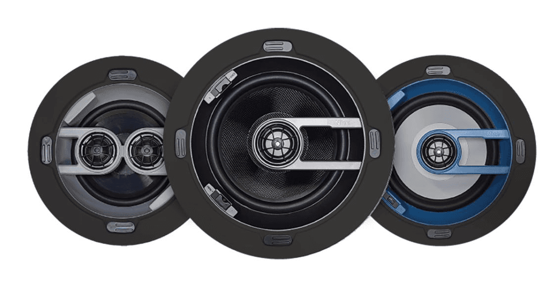 Three in-ceiling speakers shown side-by-side.