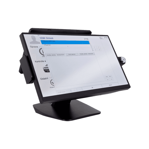 Výběr činosti aplikace na dotykovém počítači