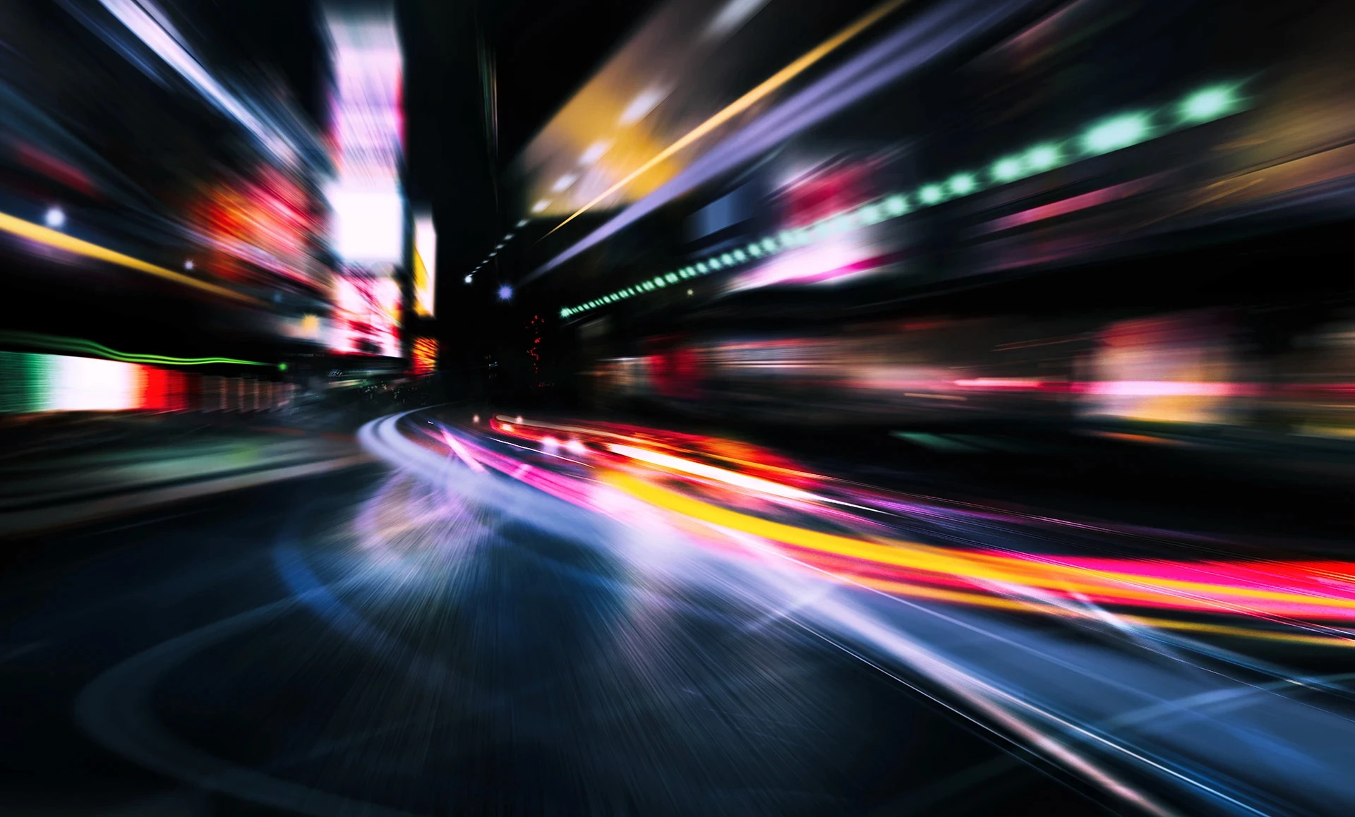 City lights at night