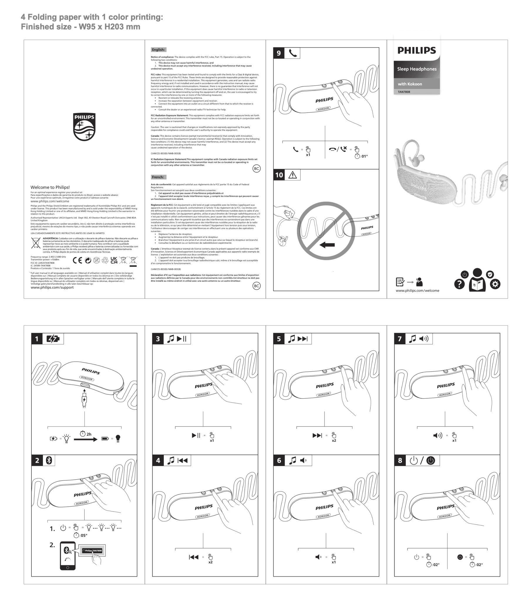 Quick start guide for Philips headphones