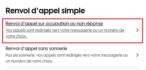 Conditions de renvoi