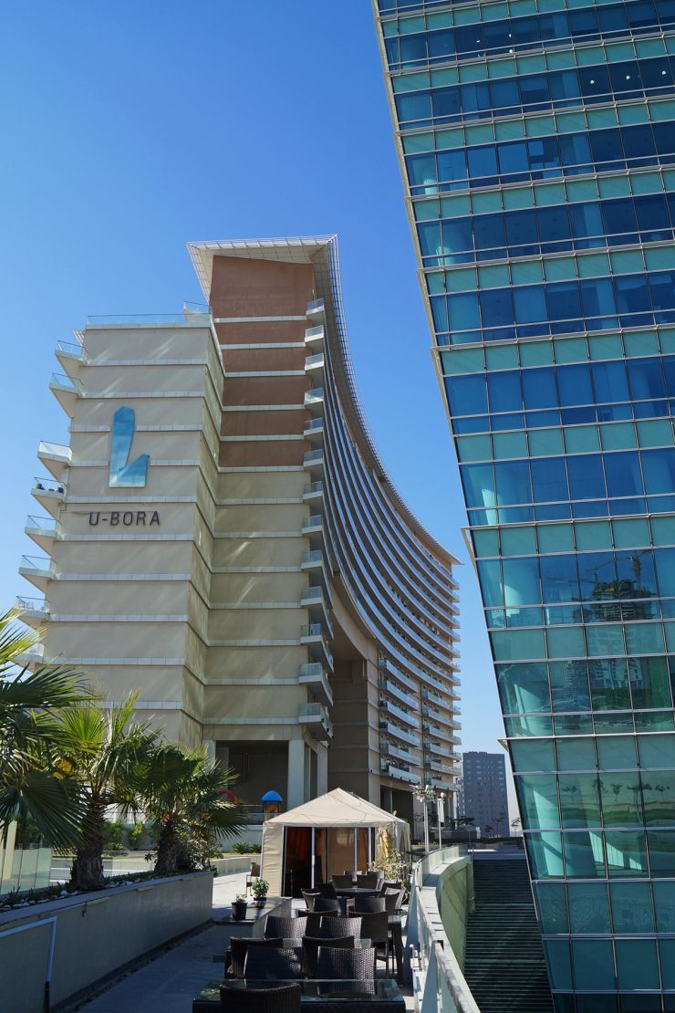 Prime Business Bay location: U-Bora tower with outdoor amenities, perfect for your next home or office space.