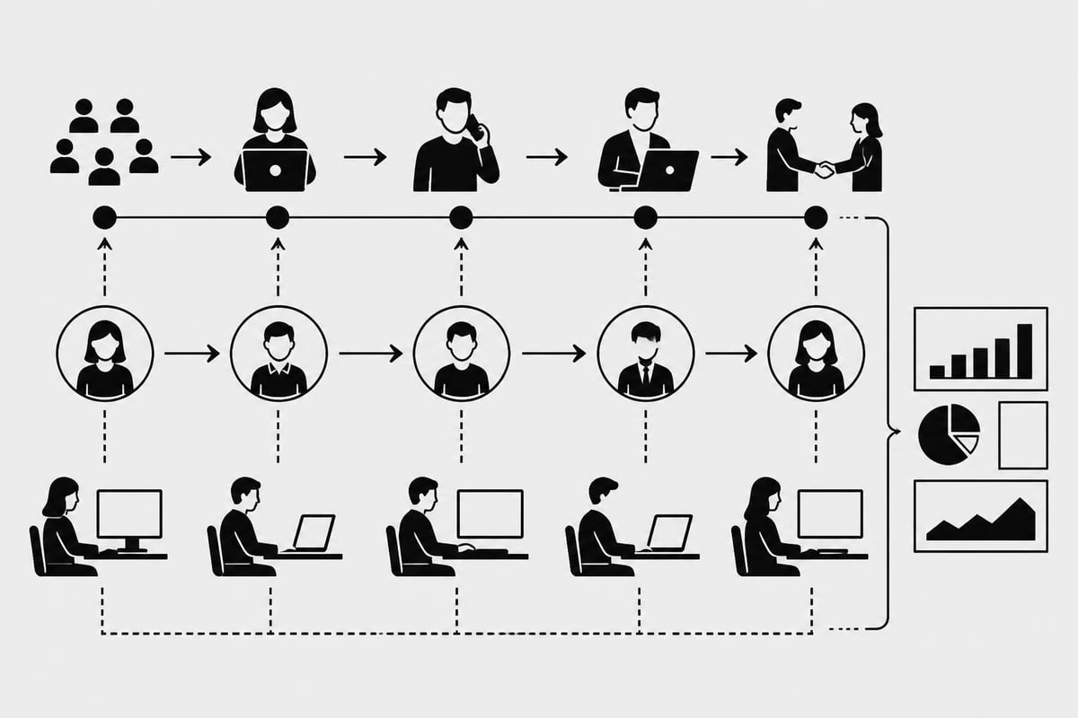 Sales process workflow analysis