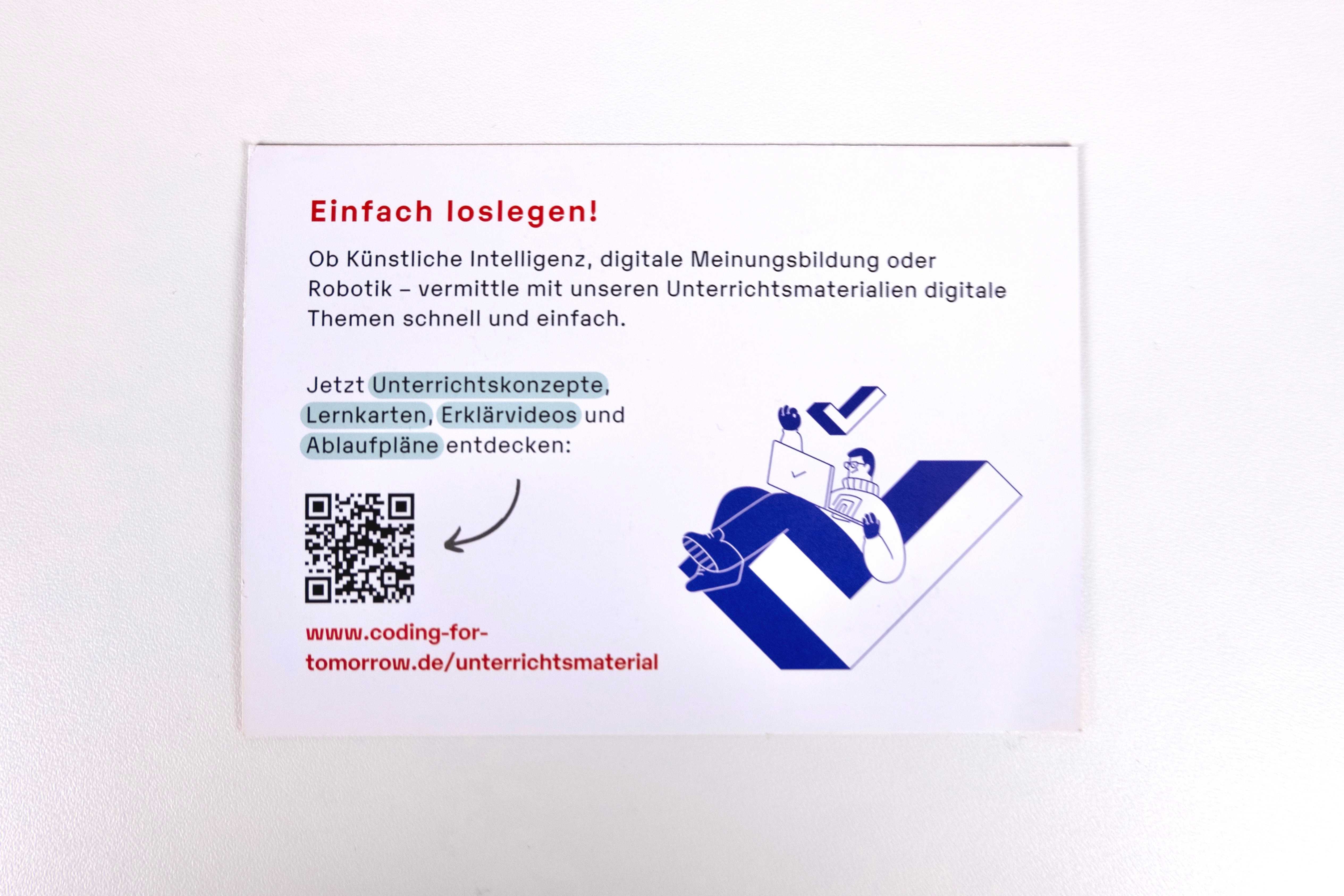 Postkarte "DIgitaler Unterricht" Rückseite