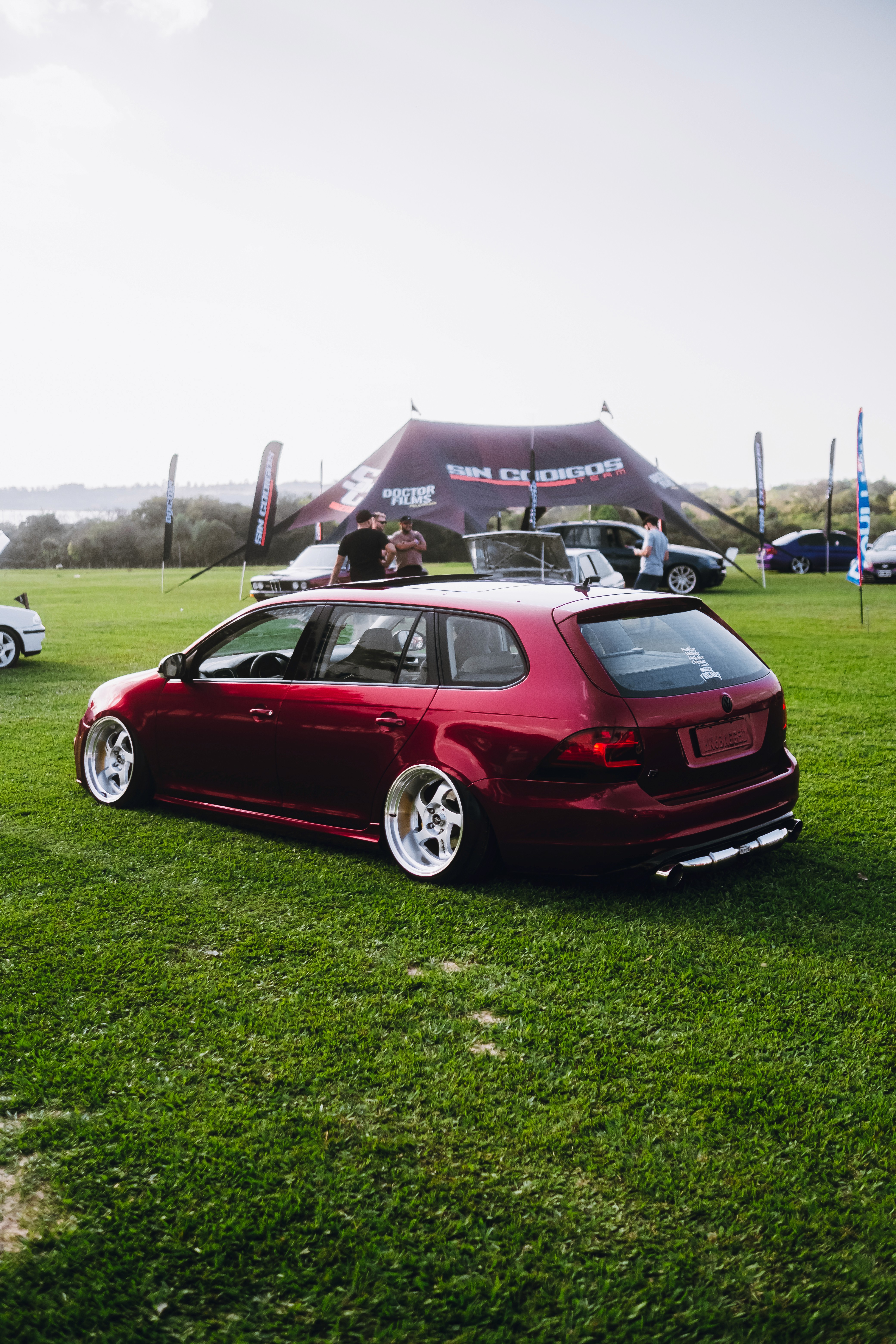 a car in side view