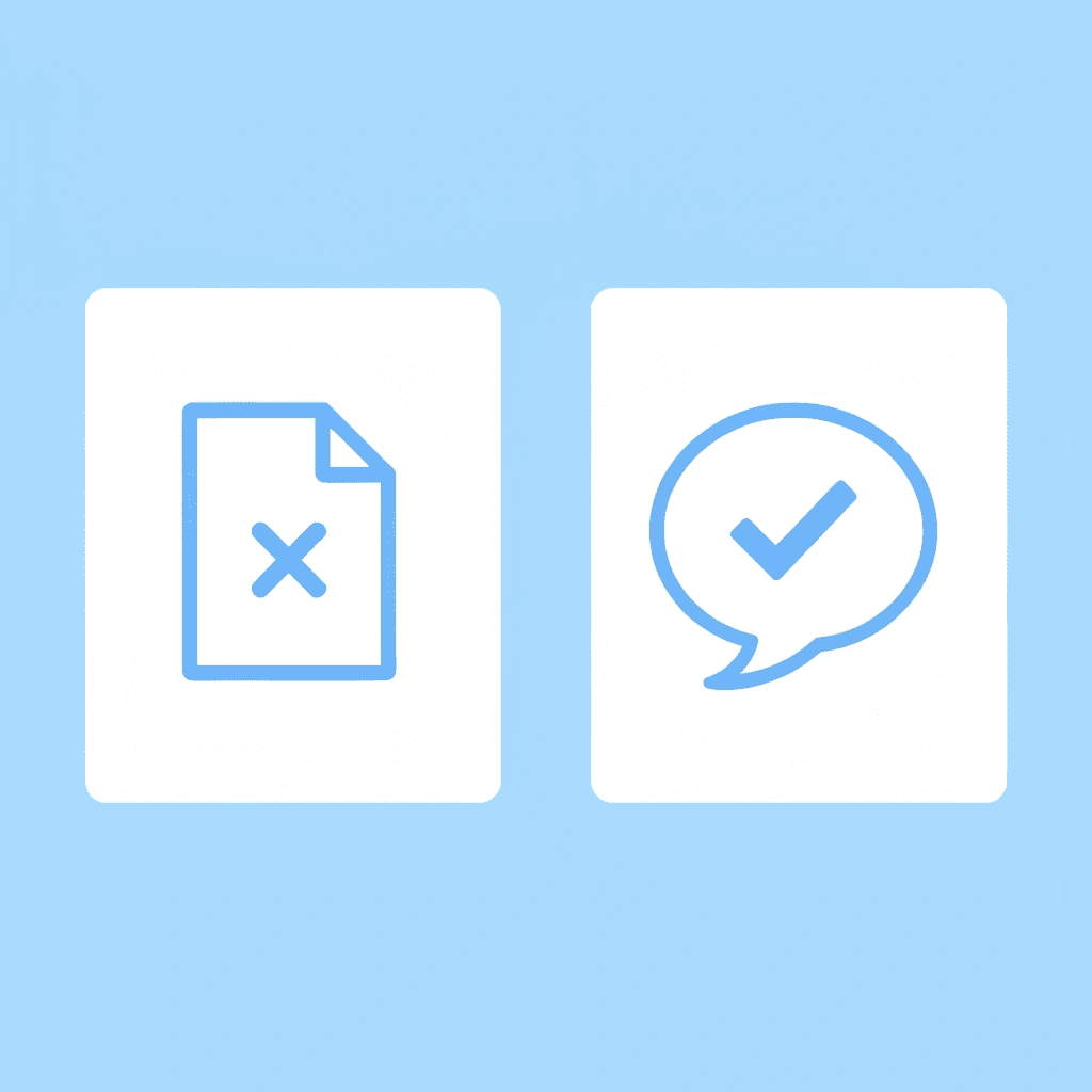 Before: competitive analysis as a static document. After: competitive analysis integrated into live sales conversations