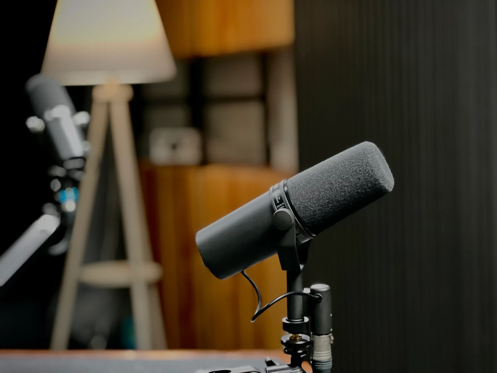 The Creative Kin London podcast studio is built for broadcast quality audio with Shure SM7B microphones and Apurture professional lighting.