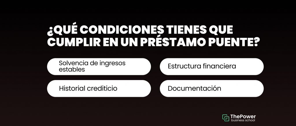 ¿Qué condiciones tienes que cumplir en un préstamo puente?