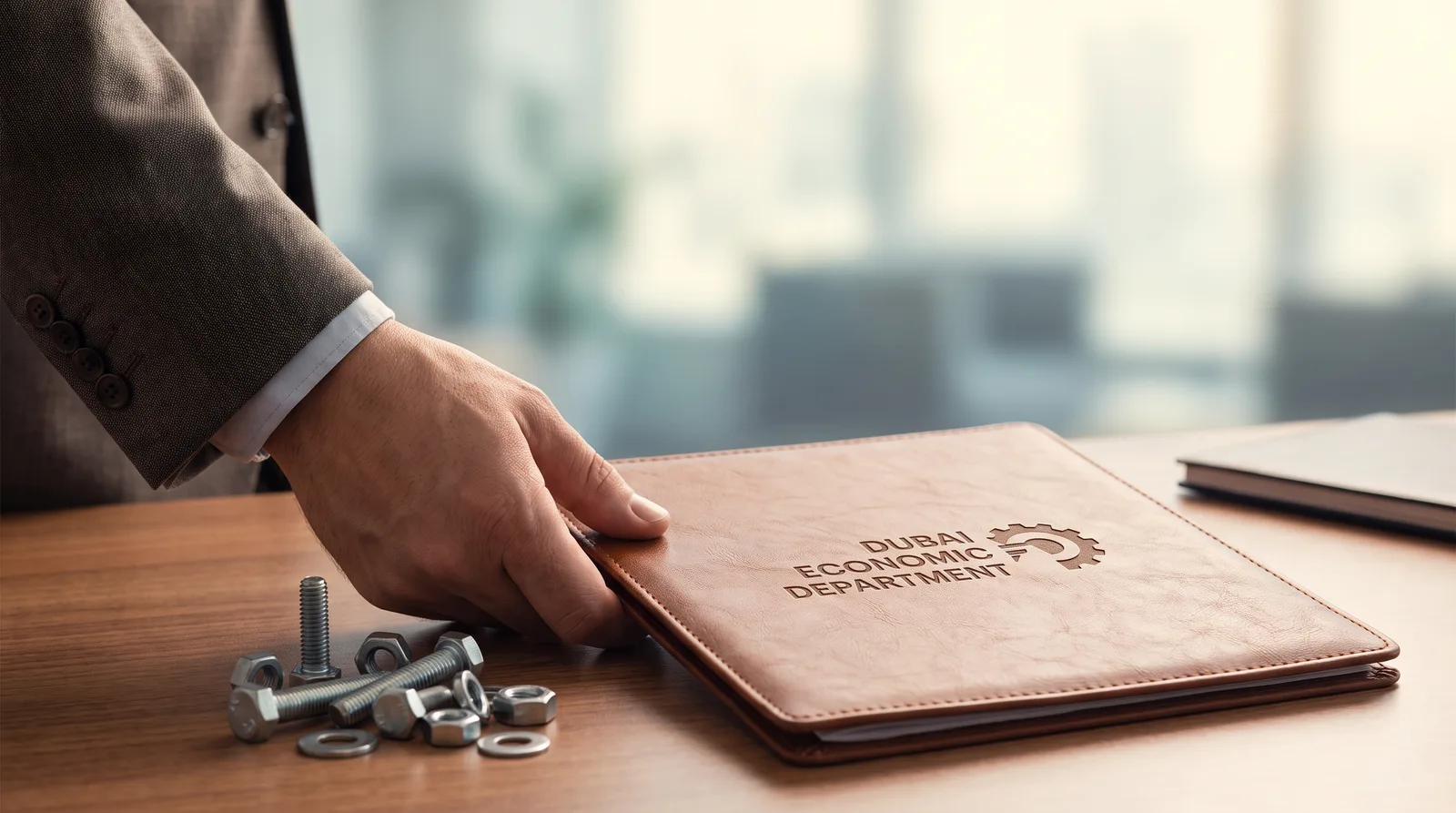 Industrial Fasteners Trading License in Dubai beside an itemised cost breakdown and a calculator