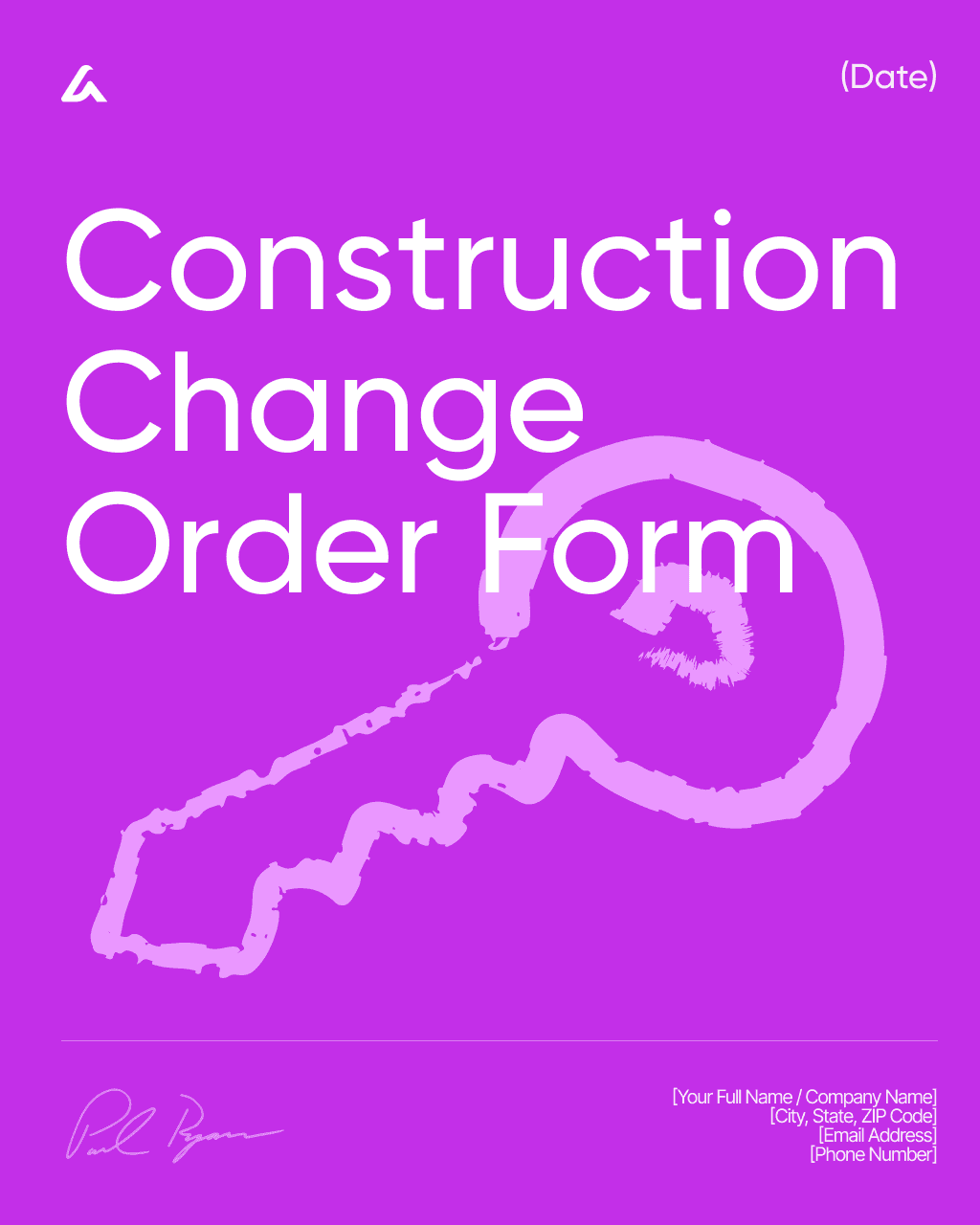 Construction Change Order Form