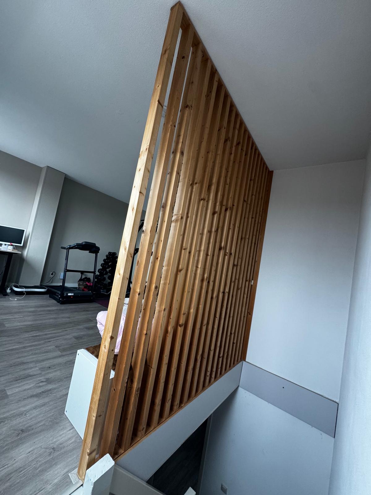 Slatted stairs and interior finish