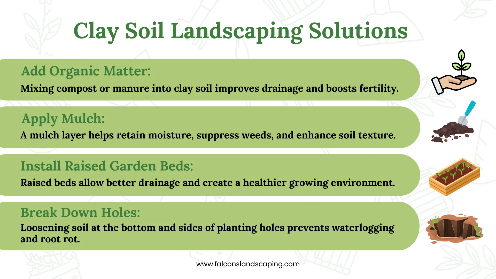 A list of clay soil landscaping solutions that work with Mississauga properties.