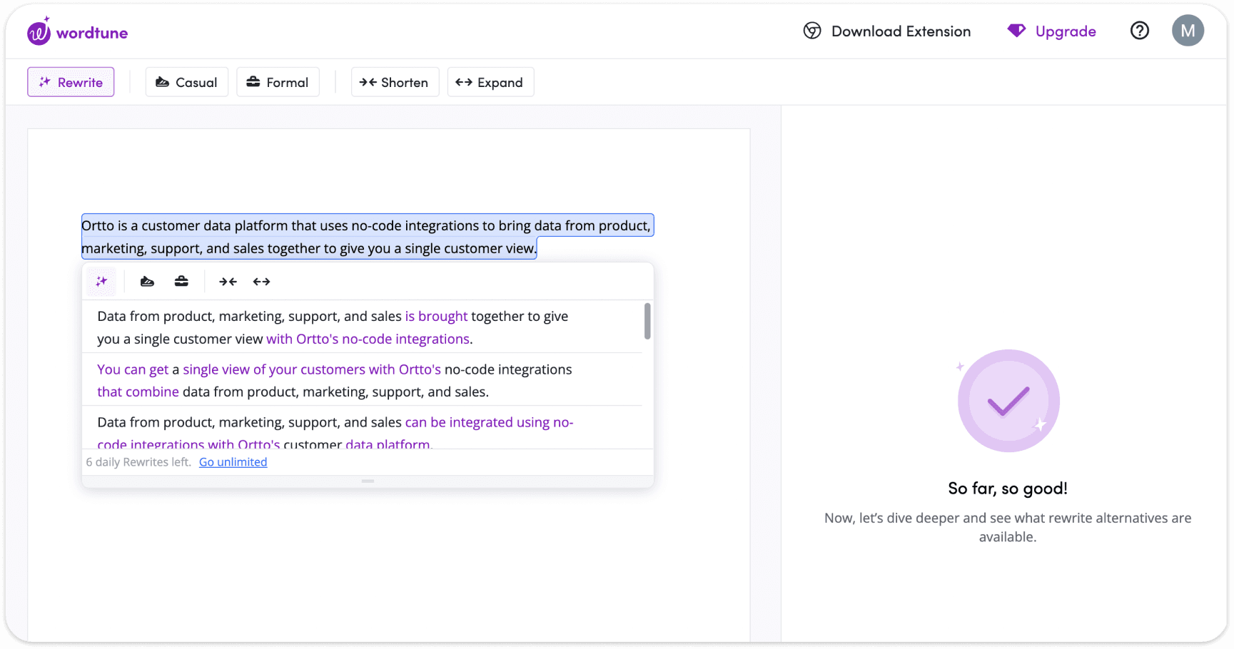 Wordtune example two