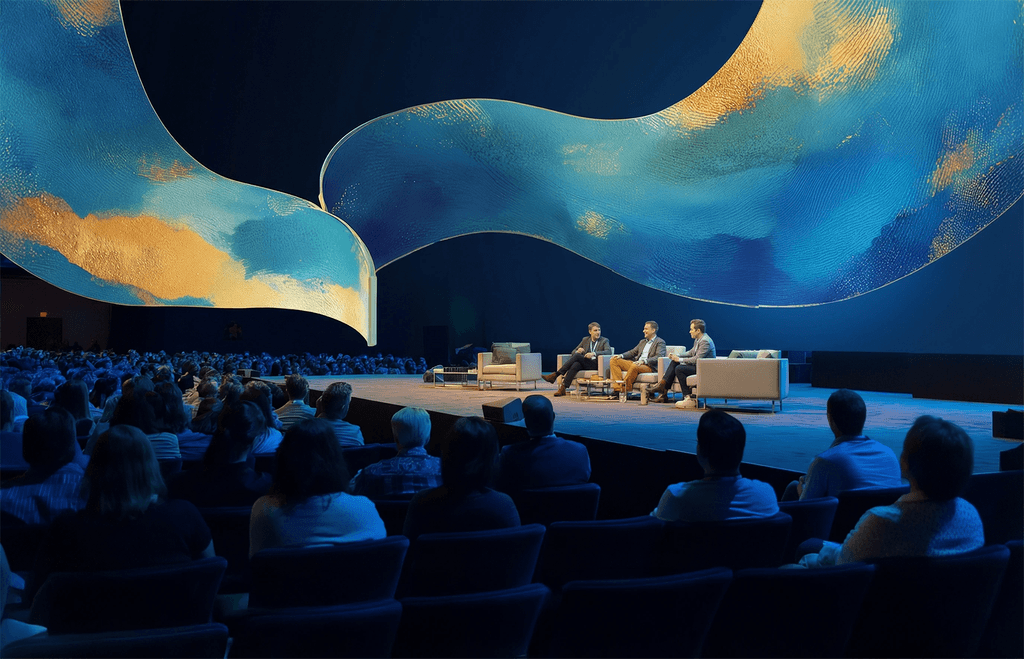 Person in a white off-shoulder top using a MacBook laptop, with text overlay 'What's new in digital?' and the fabrica® logo in the top corner.