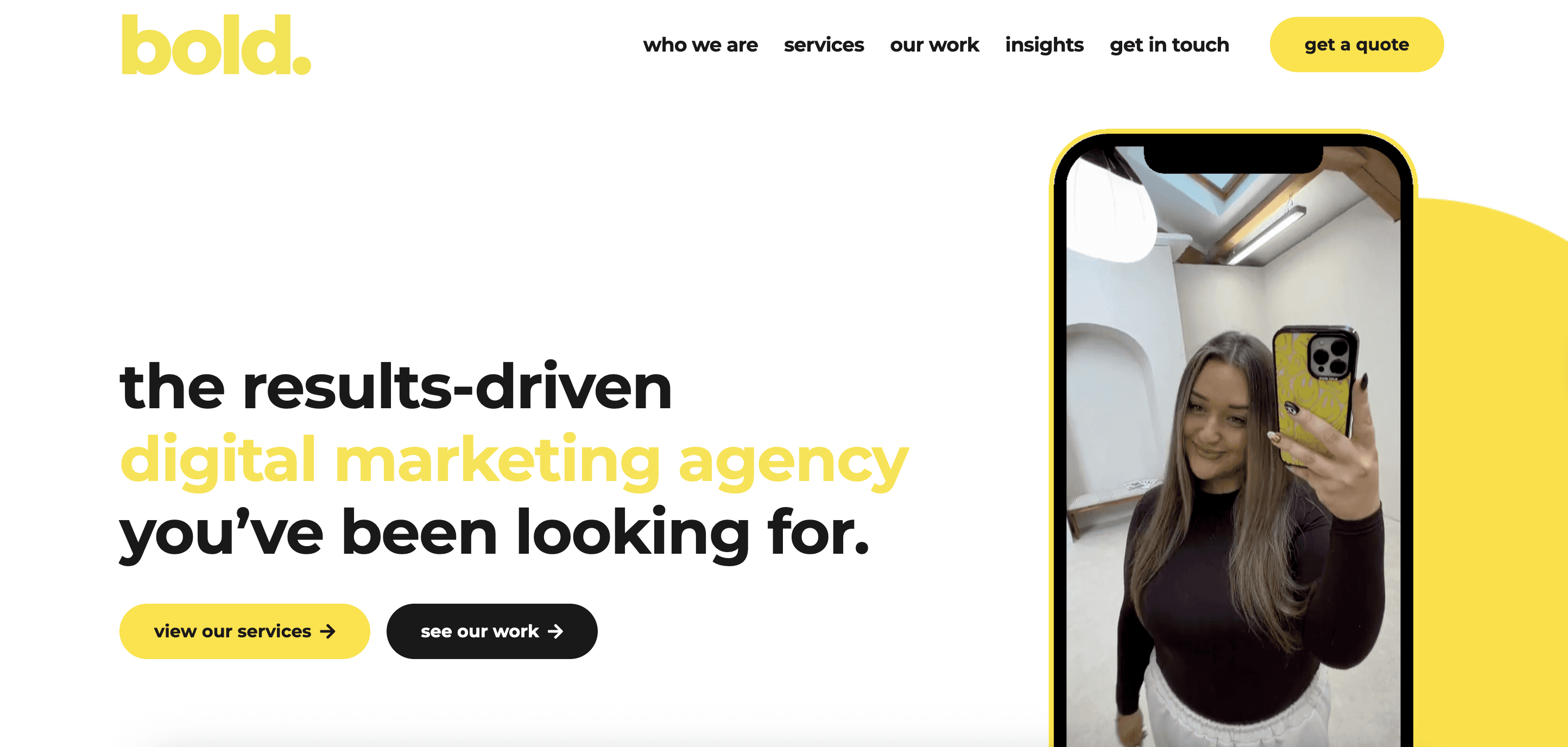 Bold Marketing Homepage