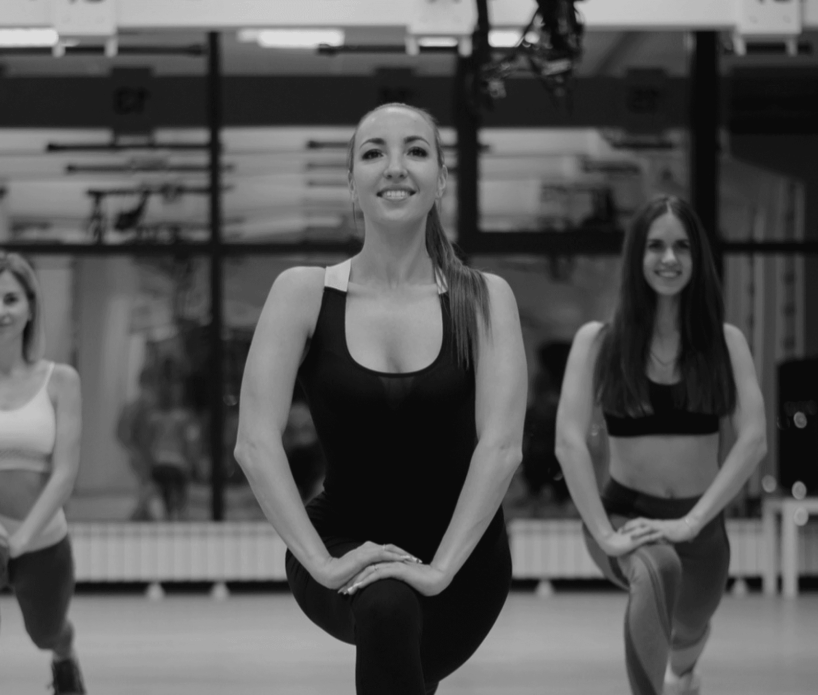 women stretching