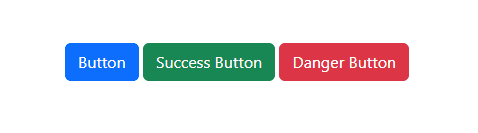 CSS image showing three buttons, one blue, one green, one red