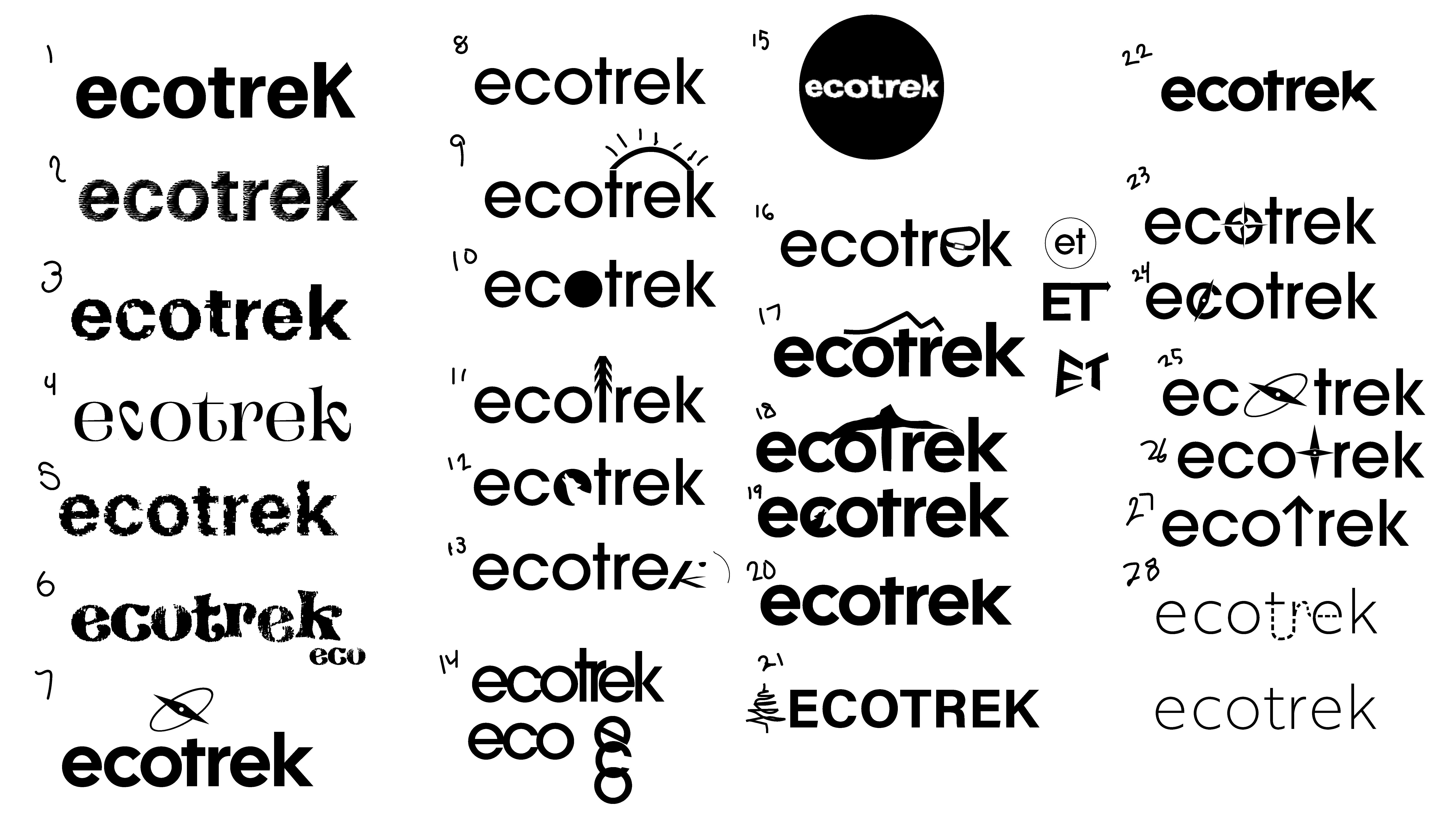 Logo Brainstorming for eco brand concept
