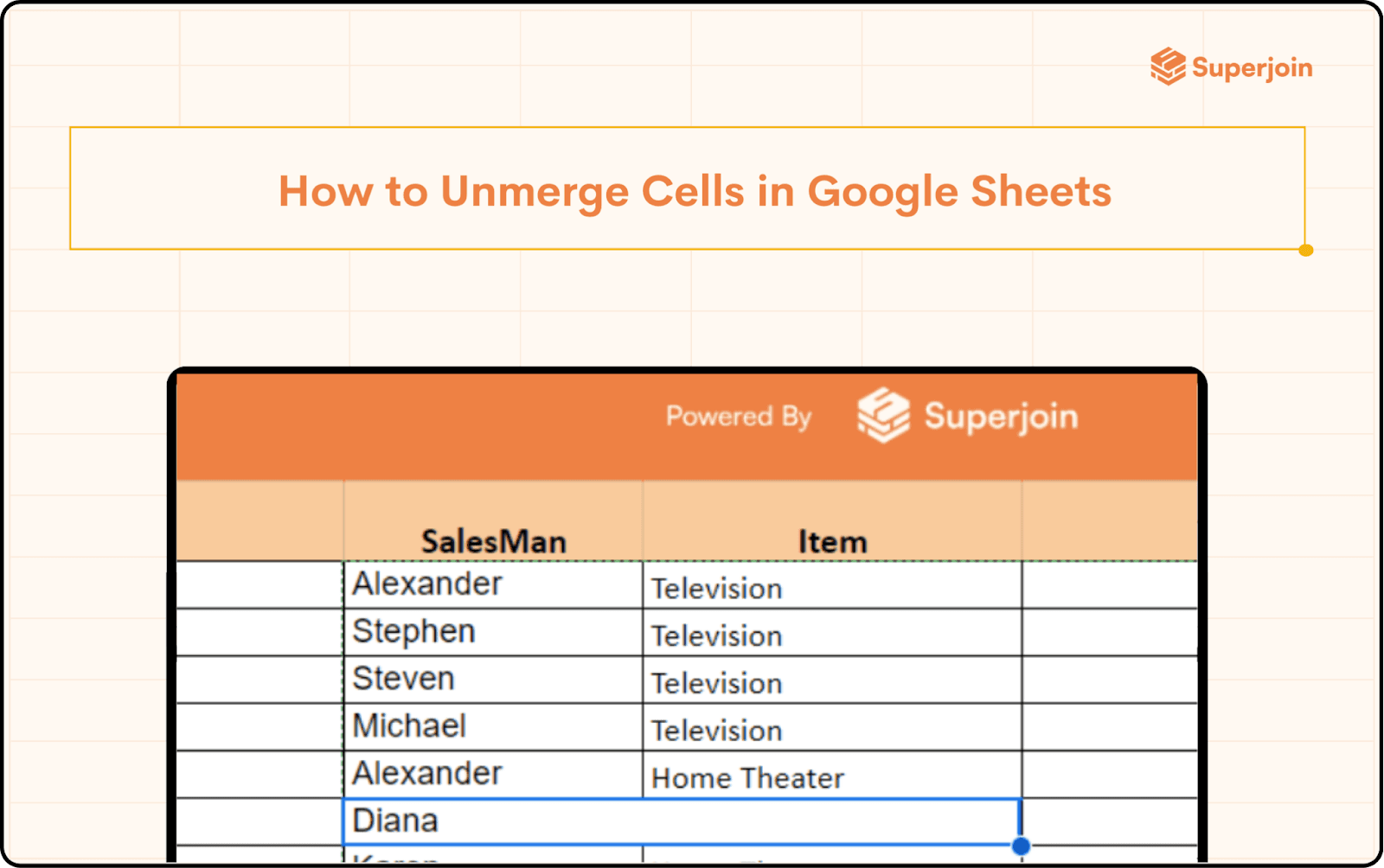 how to unmerge cells in google sheets