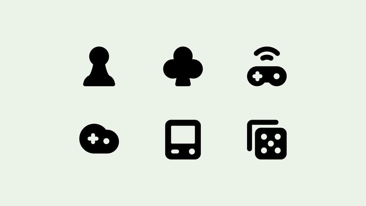 Cyber Solid Gaming Icon Set