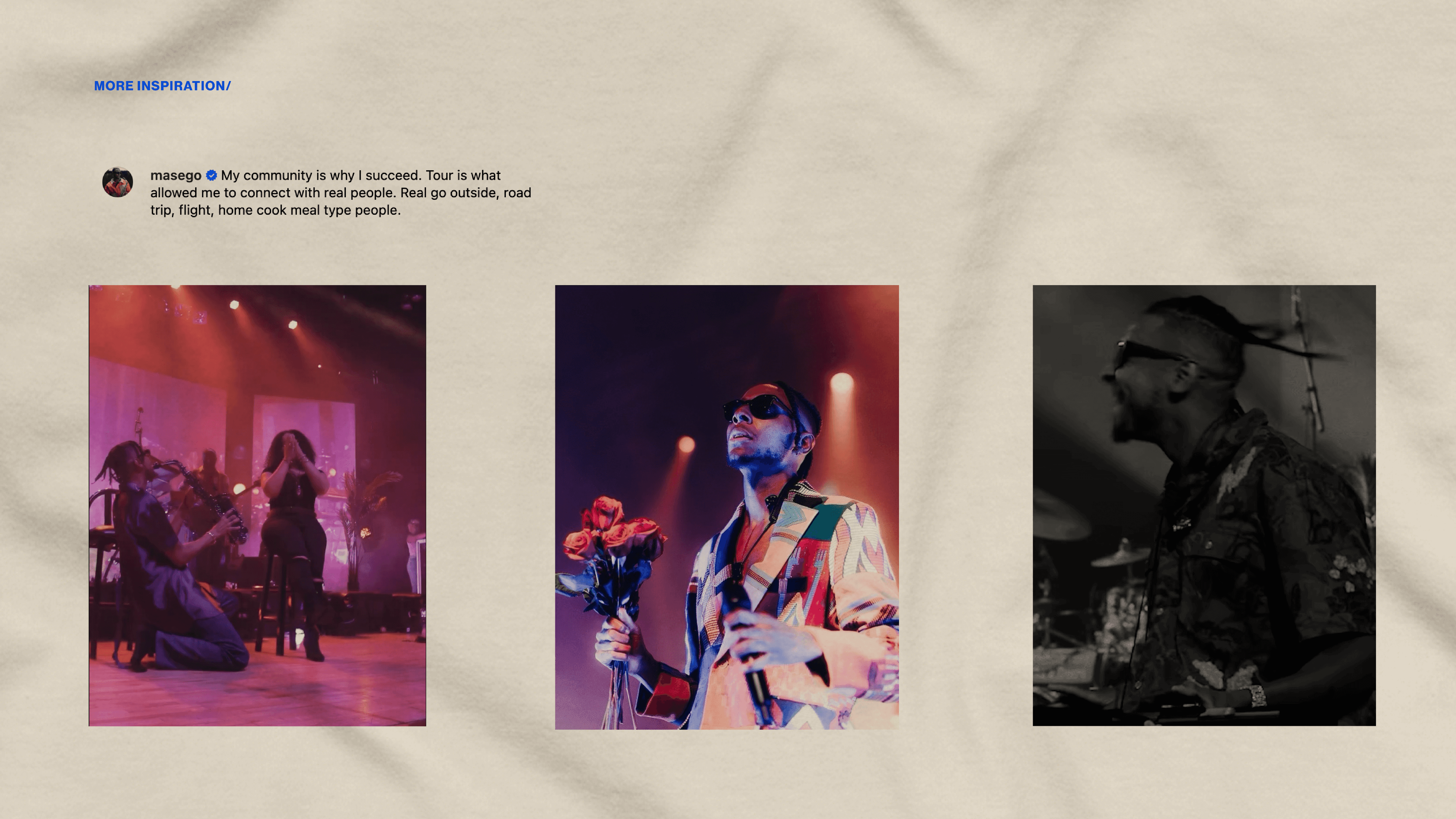 masego at glastonbury 2024 t-shirt design competition entry - inspiration