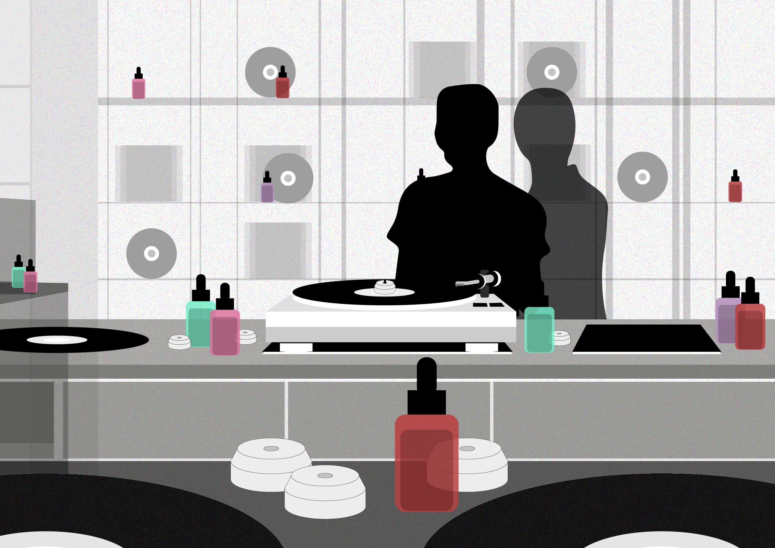 Abstract dark blue and brown waves