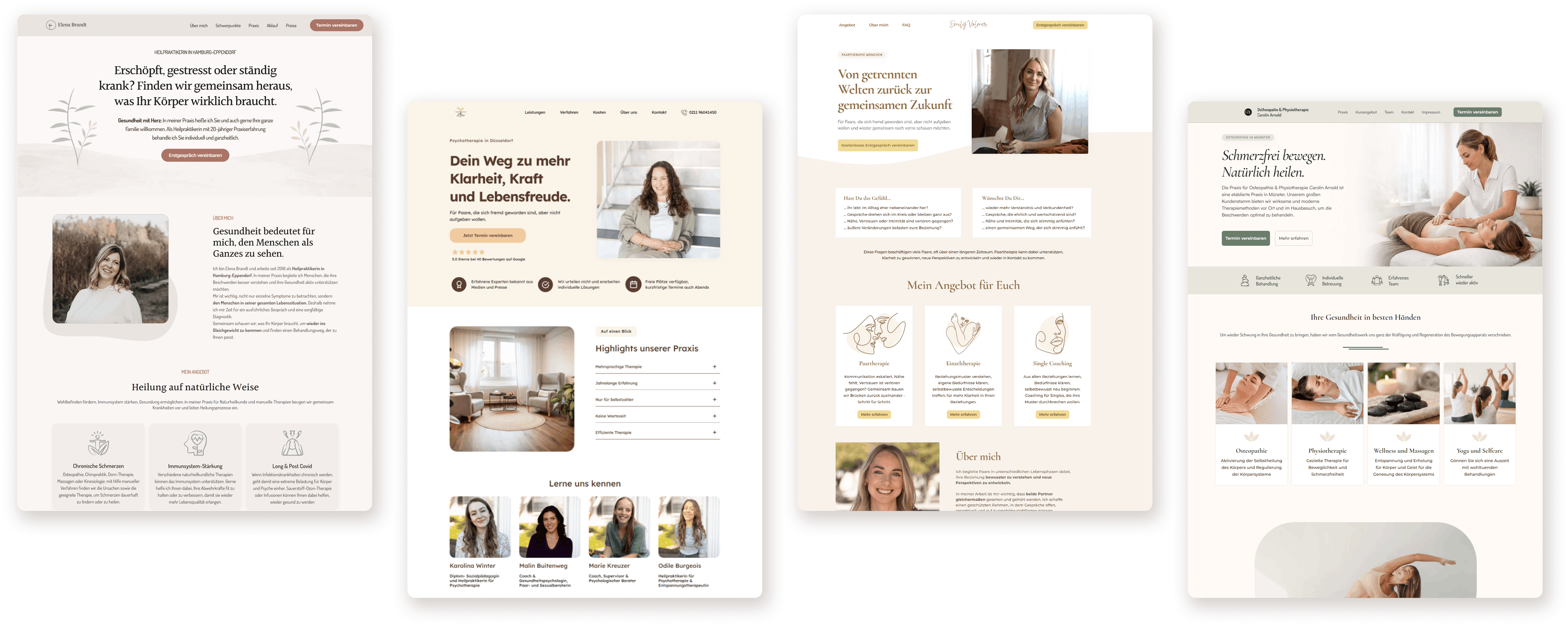 Beispiel-Websites Osteopathie, Heilpraktiker, Psychotherapie von Seiten-mit-Herz