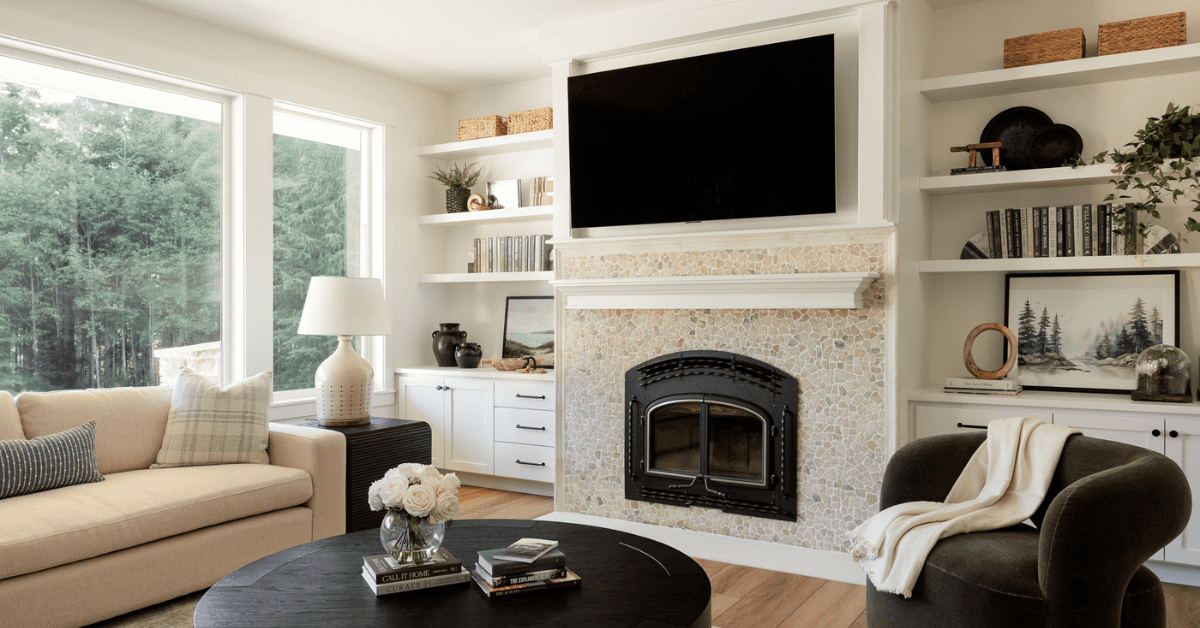 We’re so excited to share details from The Ravensdale House: Living Room — one of our favorite interior design + remodeling projects in Ravensdale, Washington. 