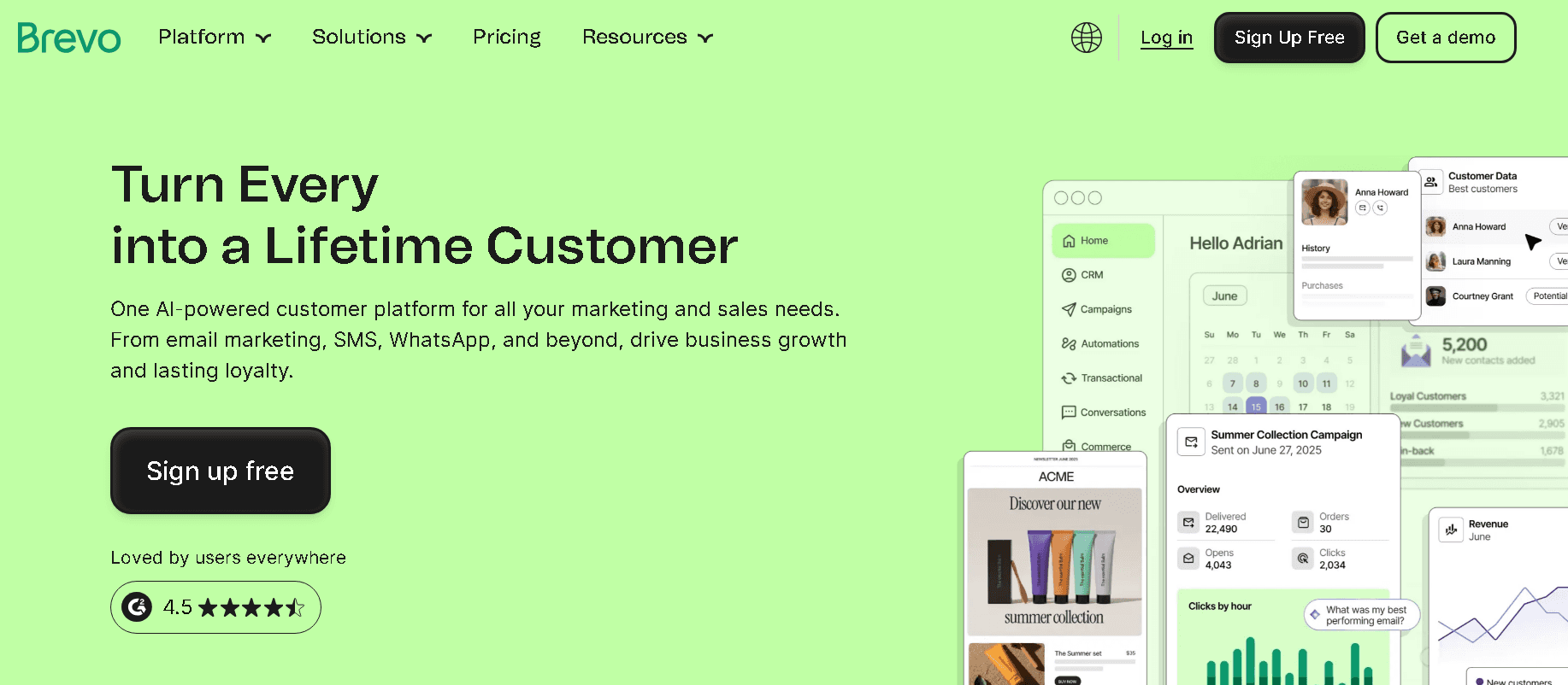 Brevo landing page