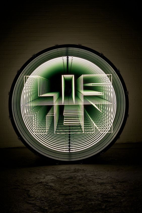 enseigne effet infini par formes