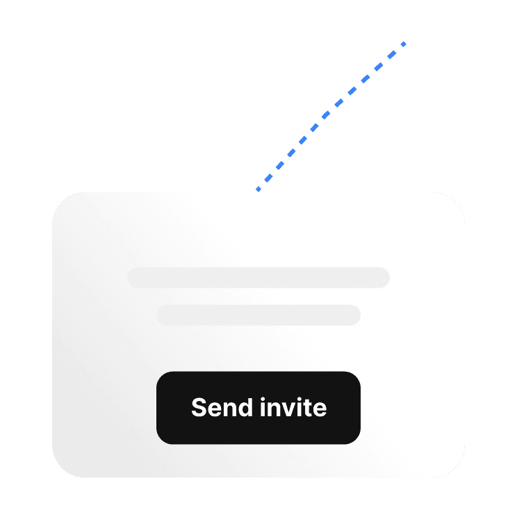 CarePortal screen showing send invite action for organizational affiliation