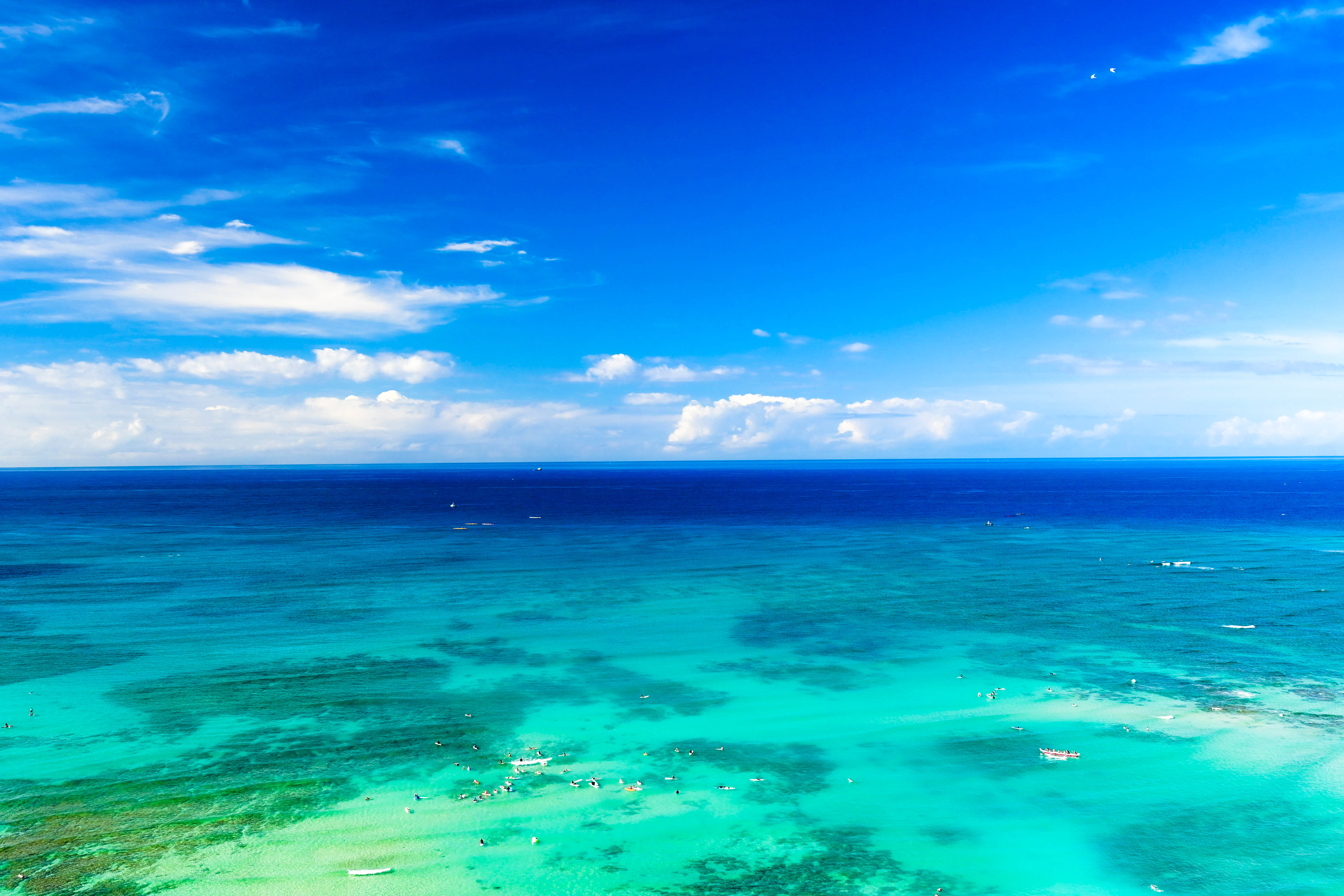 Green and Blue ocean, Oahu