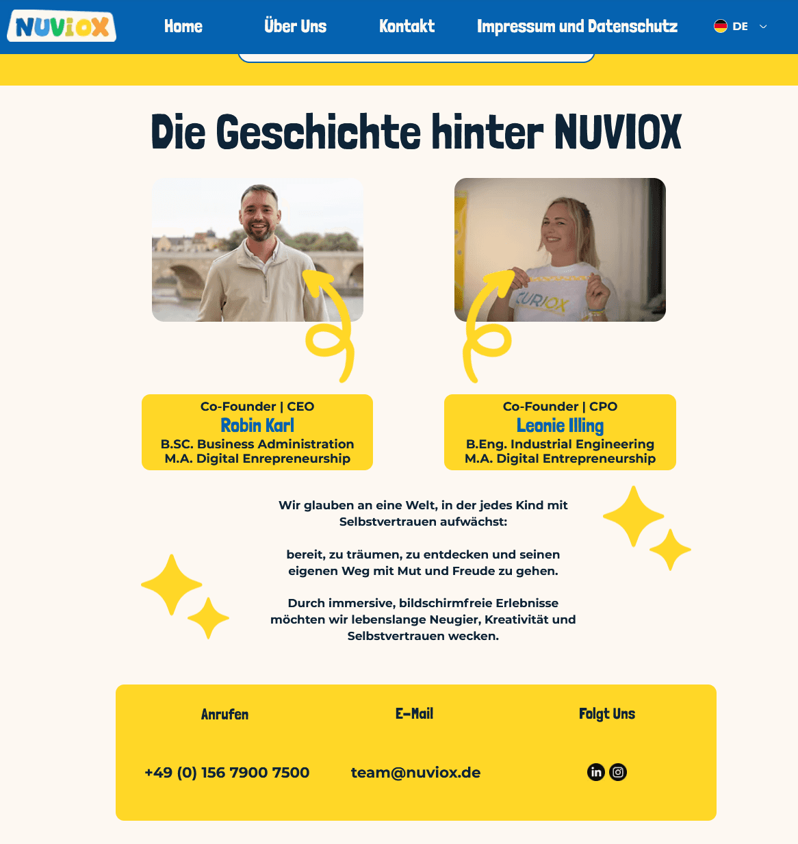 Nuviox website design screenshot
