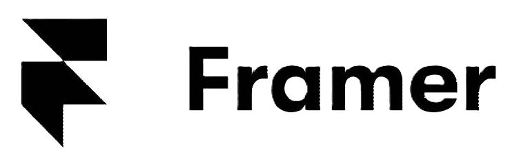 Framer logo, website design, websites, no code tool