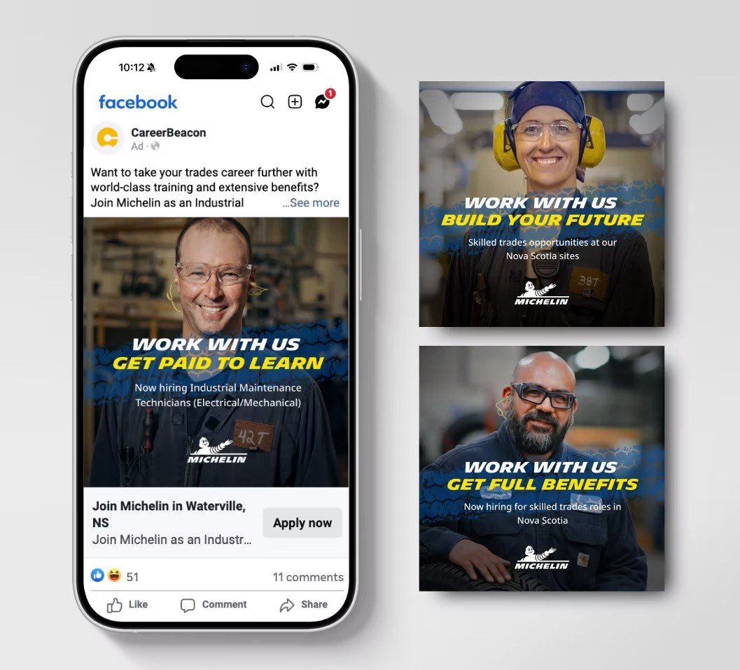 Michelin recruitment campaign artwork