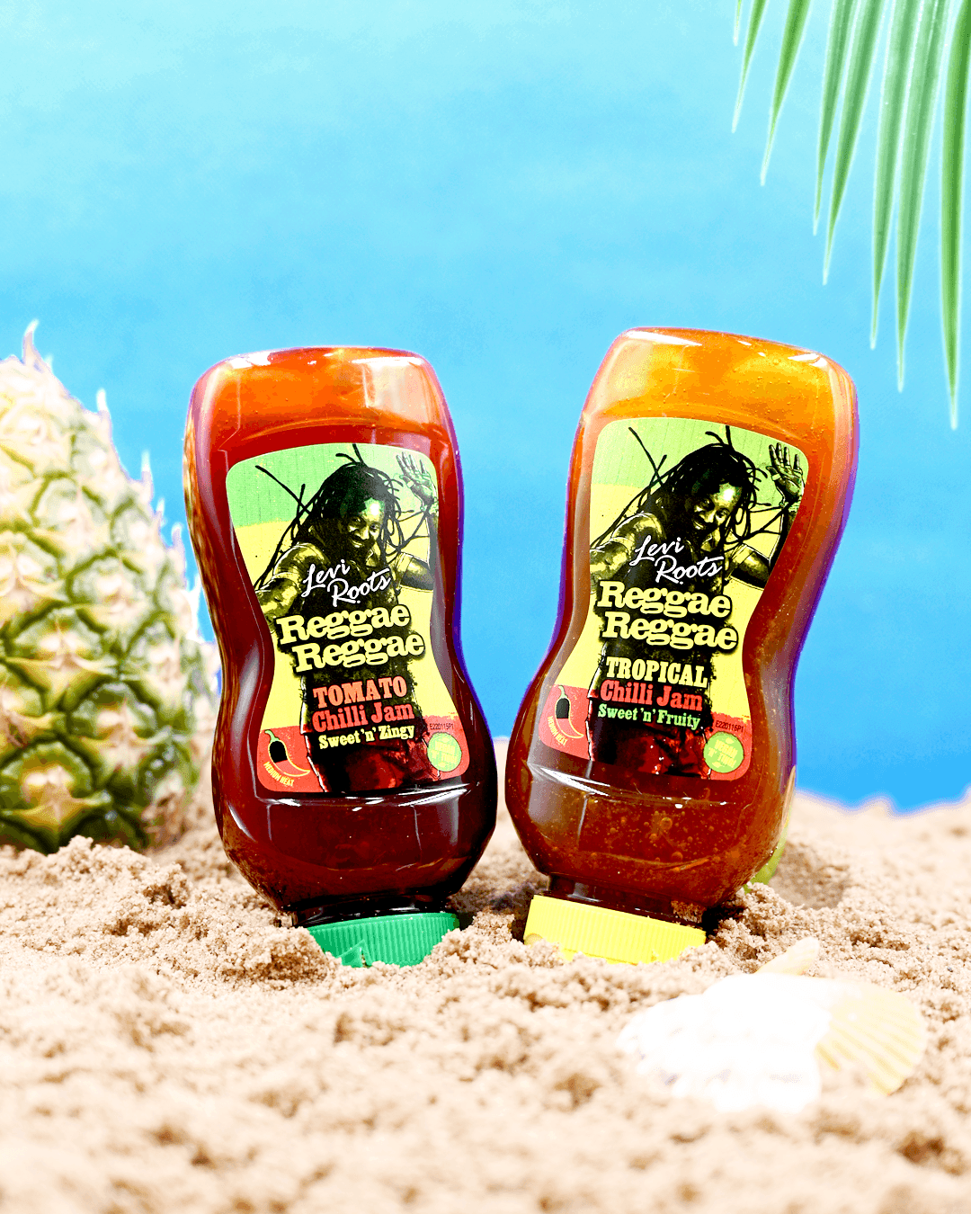 Levi Roots Chilli Jams on a beach