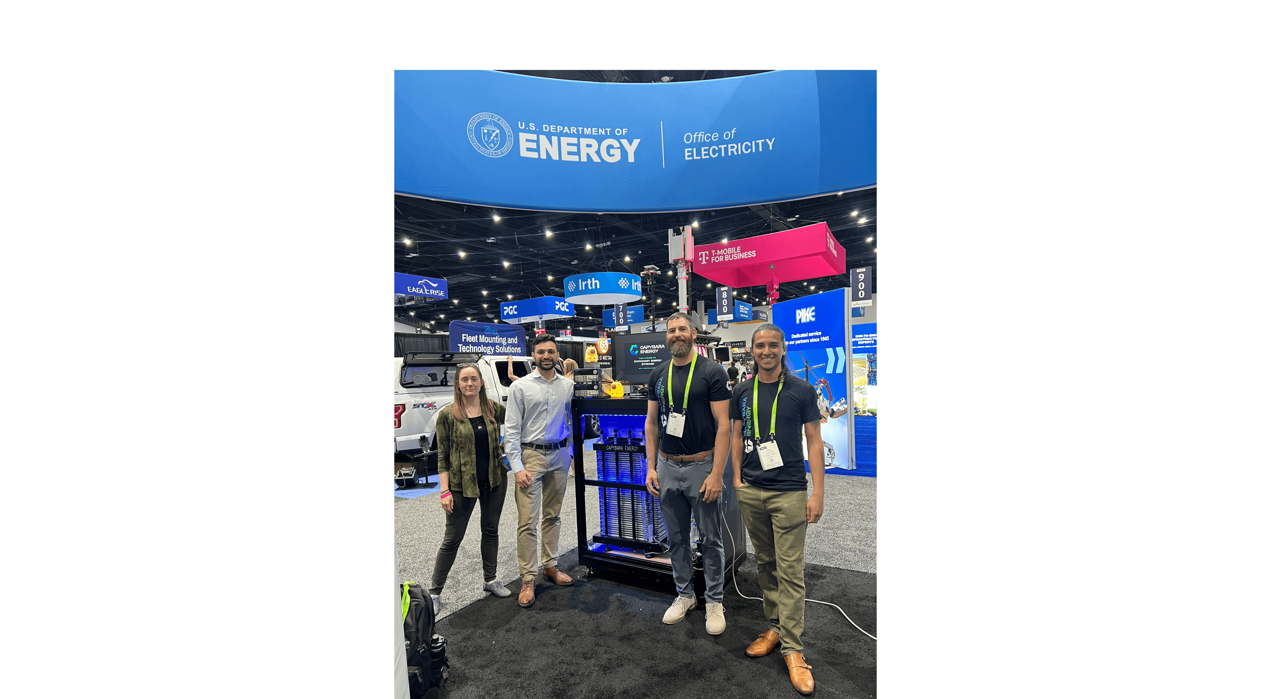 Capybara Energy at DTECH with hardware and DOE managers