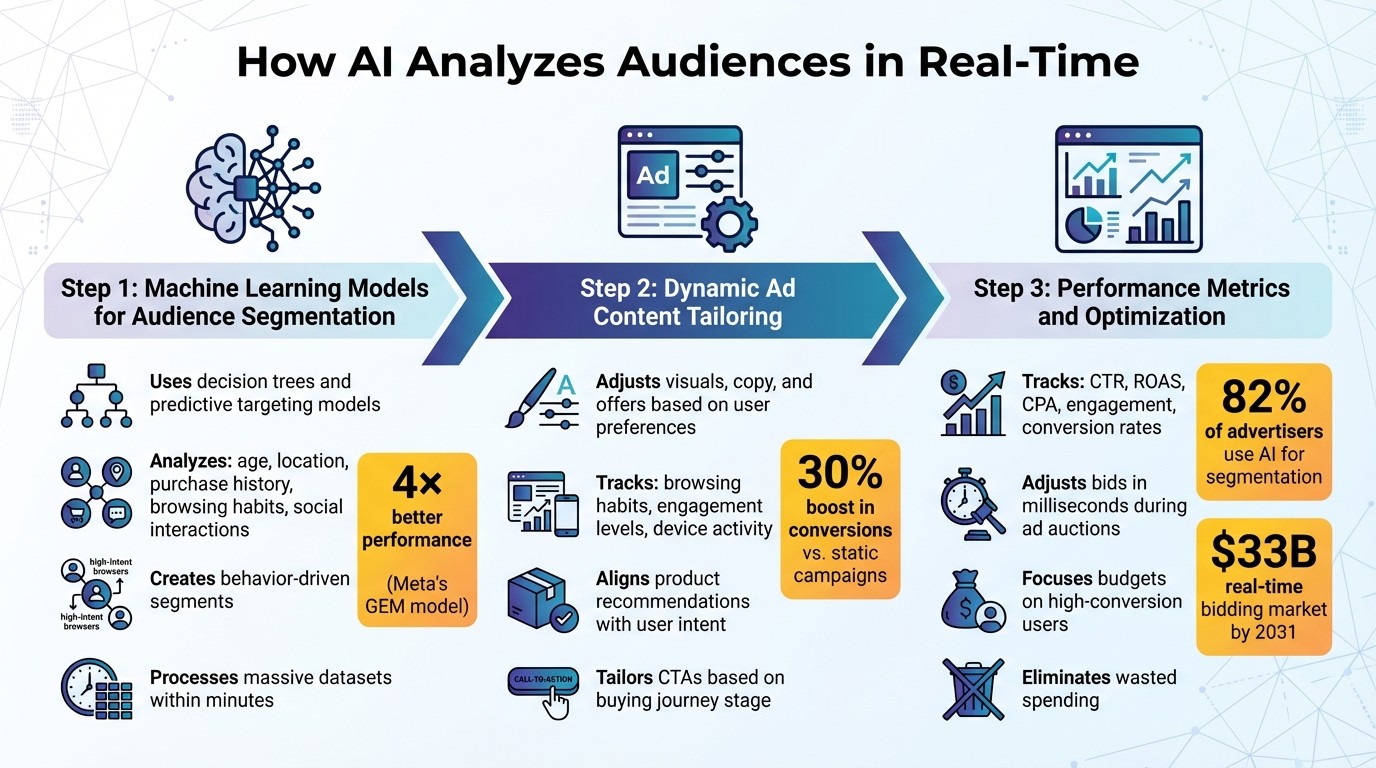 How AI Analyzes Audiences in Real-Time: 3-Step Process