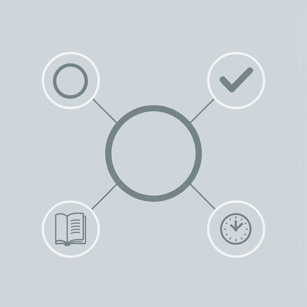  Hub diagram with Kollegio in the center connected to scholarship discovery, application management, organization tools, and college planning